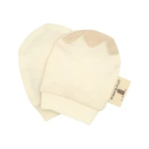 Dinosaur Baby Mitts - Cream